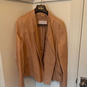 Calvin Klein Women's Light Brown Leather Jacket